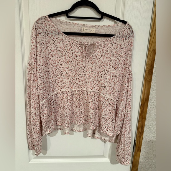 Lucky Brand Tops - Lucky Brand Women's Floral Blouse - Light Pink
